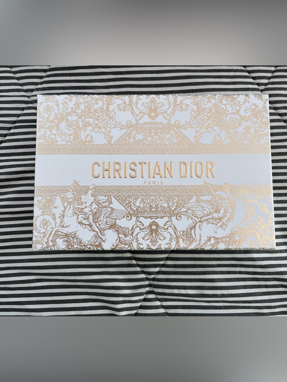 Dior Box in White and Gold Ornate Design
